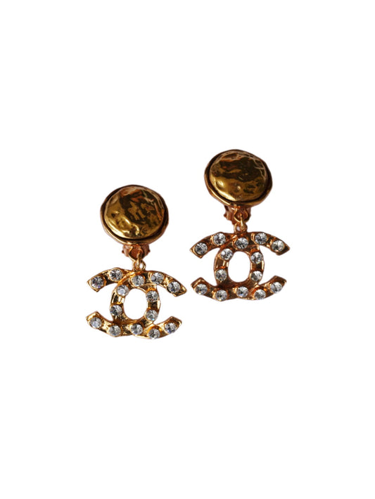 Vintage Chanel Clip-on Earrings CC Logo