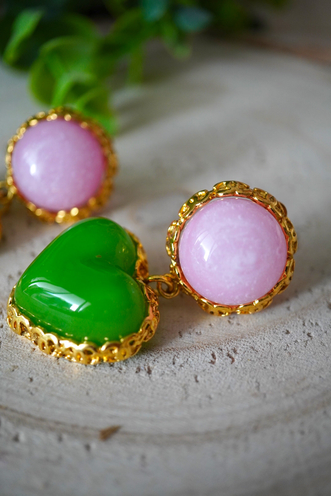 Vintage Chanel Heart Earrings