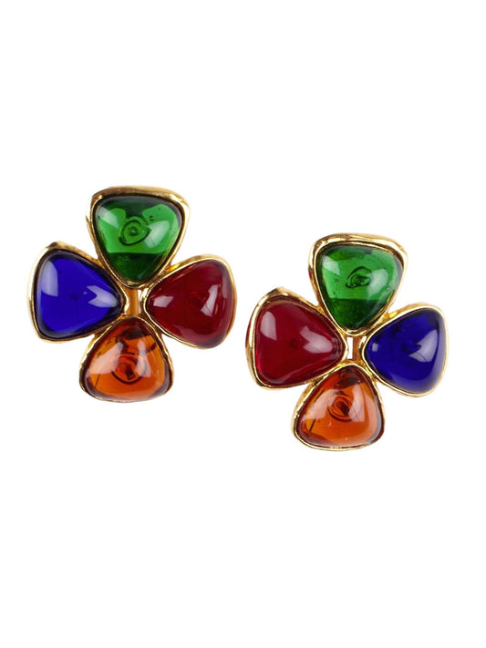 Vintage Chanel Multicolored Earrings 26 Collection