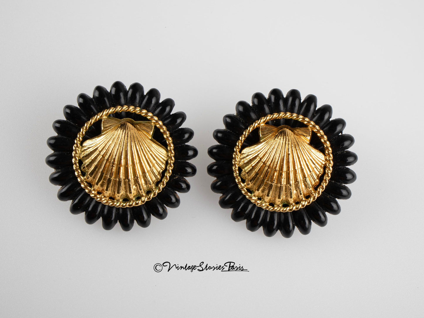 Vintage Chanel Shell Earrings