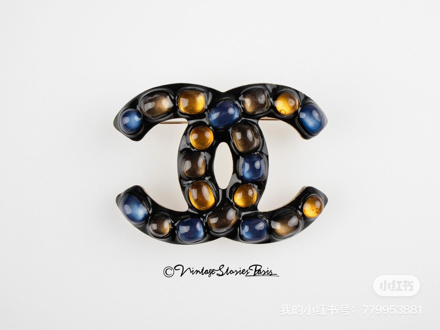 Chanel Multicolored CC Brooch