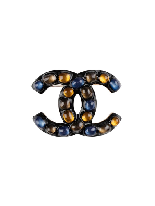 Chanel Multicolored CC Brooch