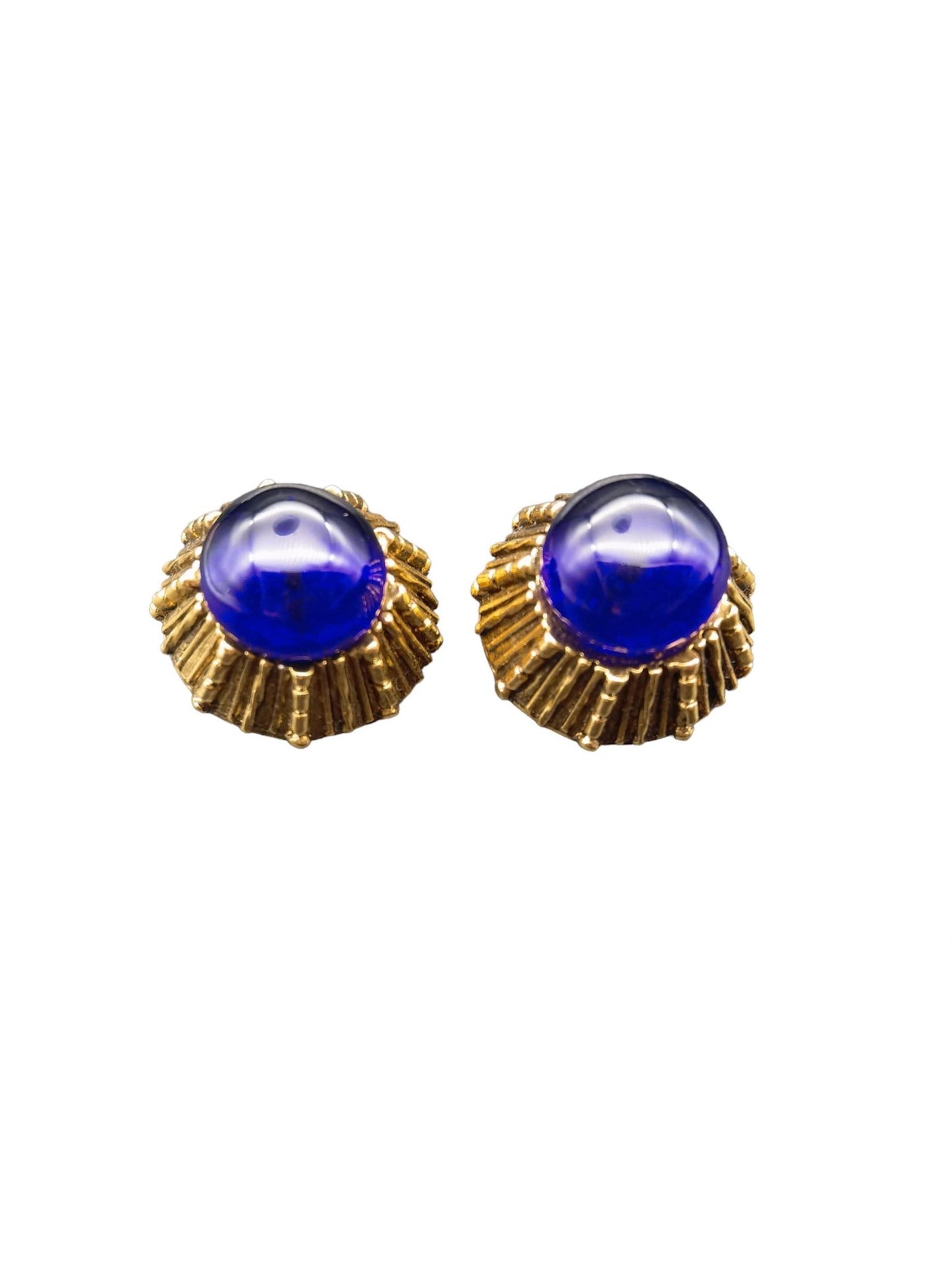 Vintage Chanel Earrings with Blue Gripoix