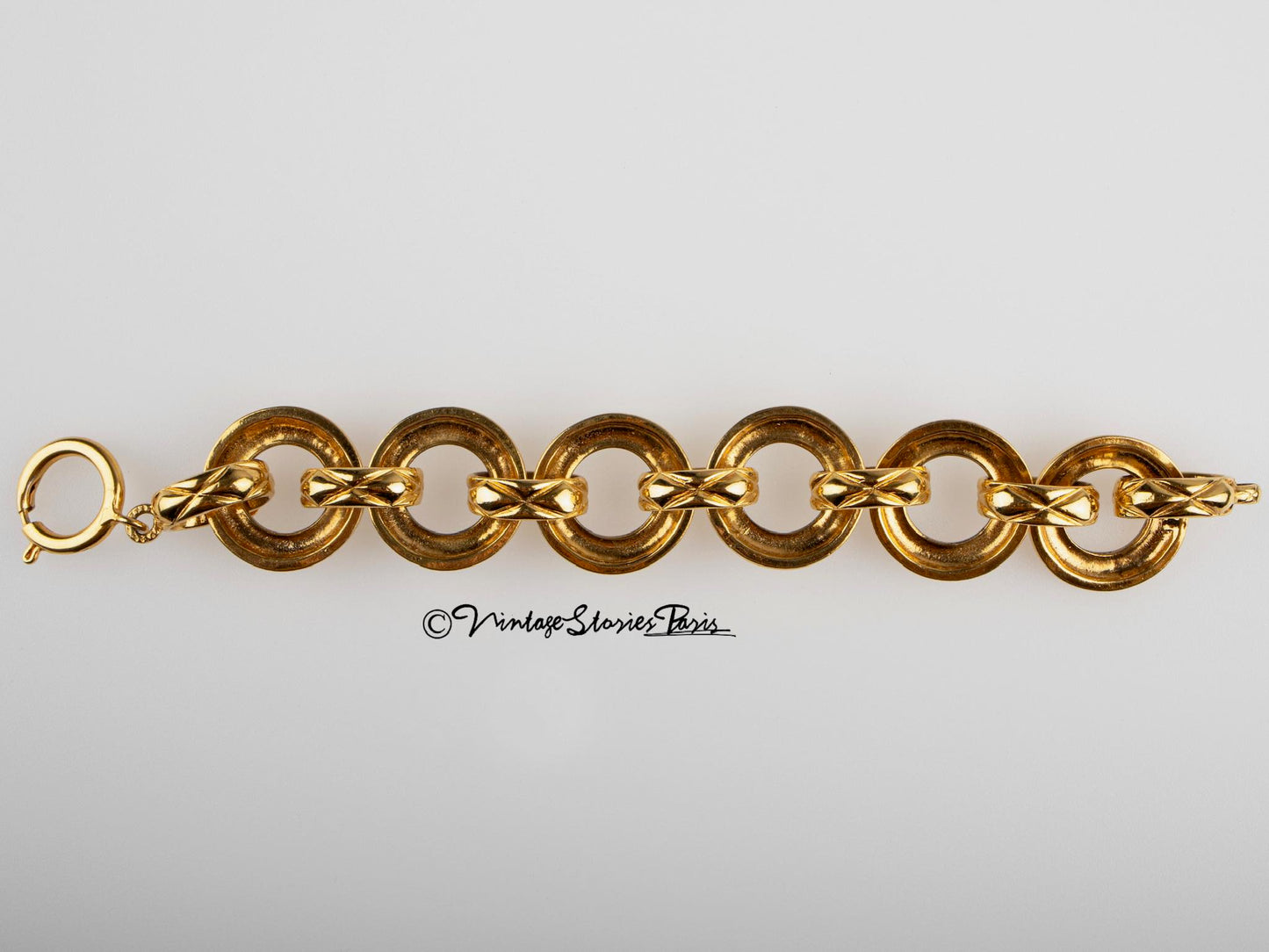 Vintage Chanel Gold-Plated Link Bracelet