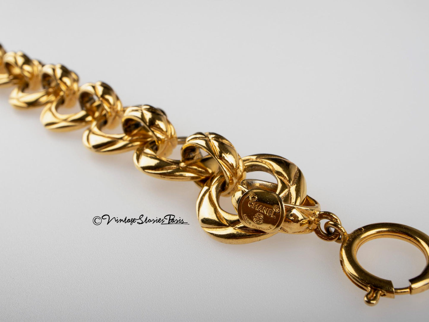 Vintage Chanel Gold-Plated Link Bracelet