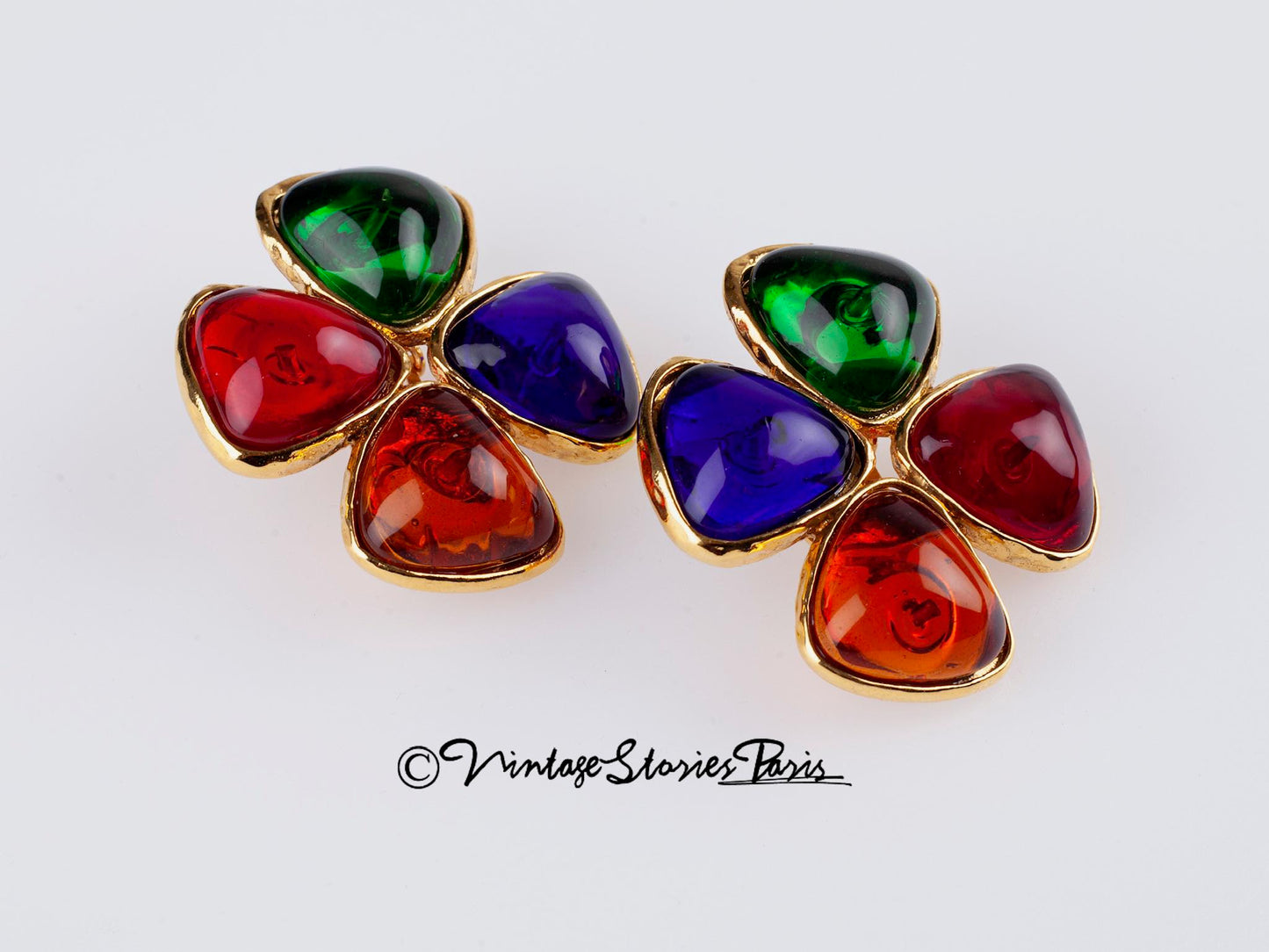 Vintage Chanel Multicolored Earrings 26 Collection