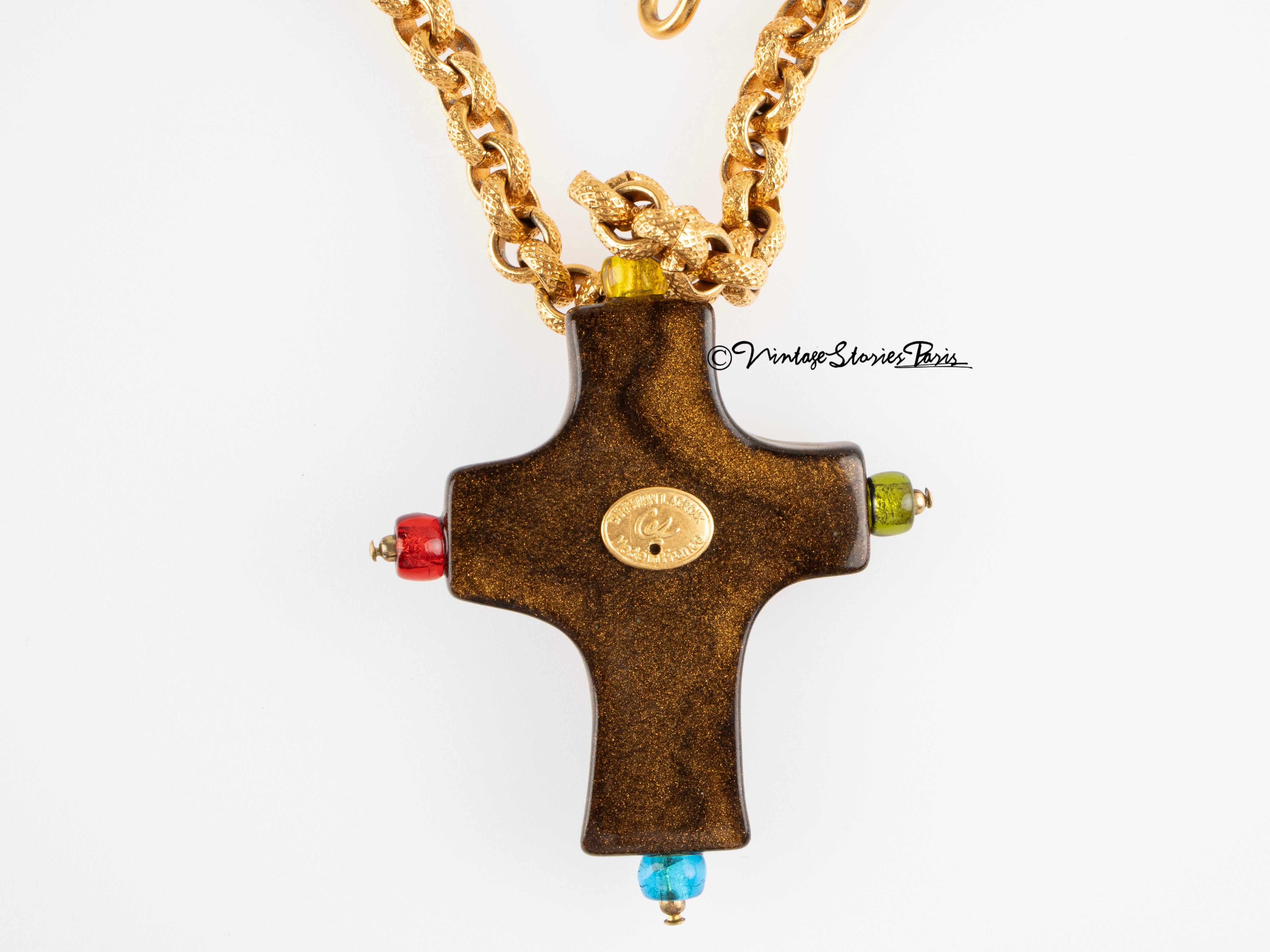 Vintage Christian Lacroix Cross Necklace – Vintage Stories Paris