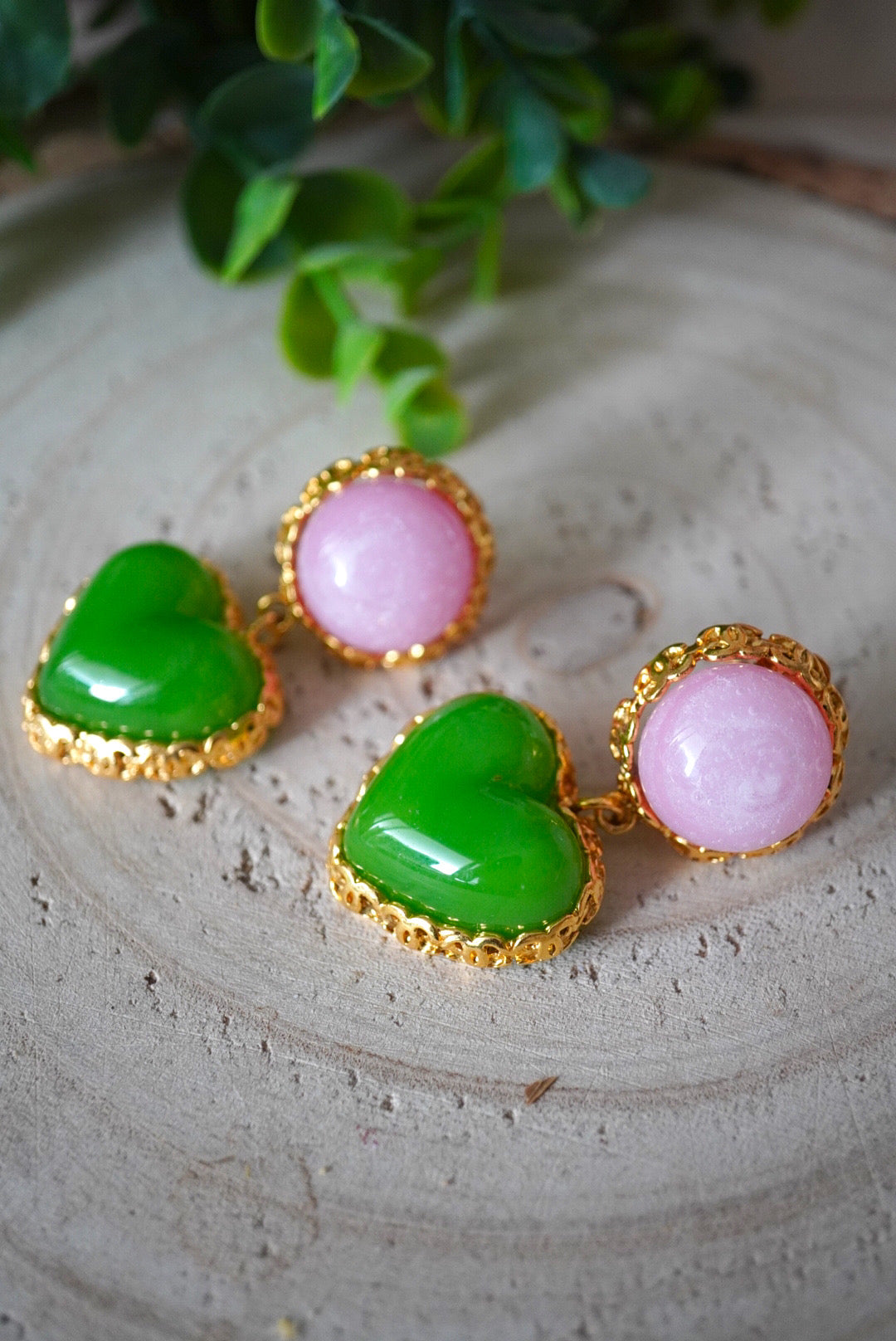 Vintage Chanel Heart Earrings