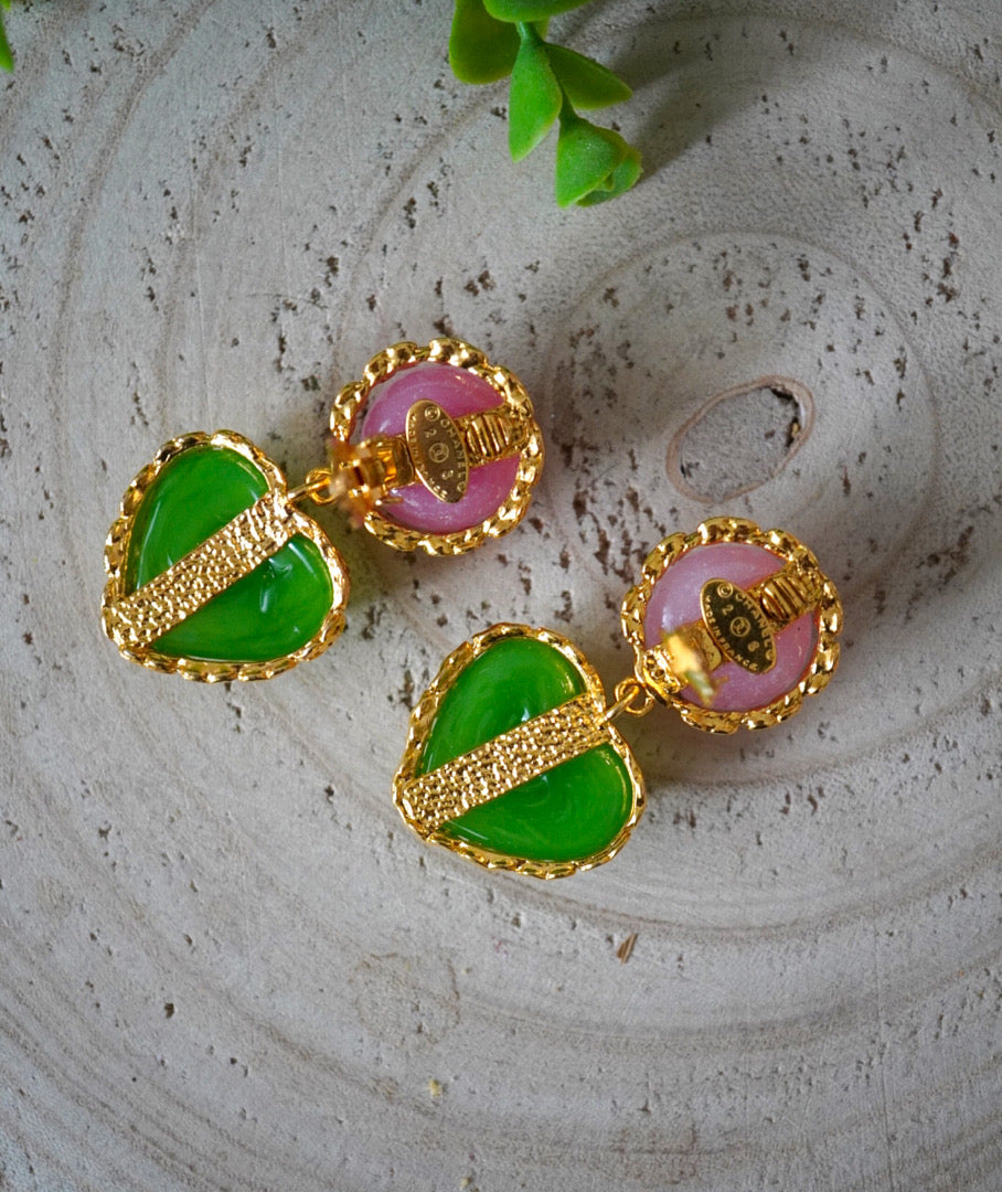 Vintage Chanel Heart Earrings