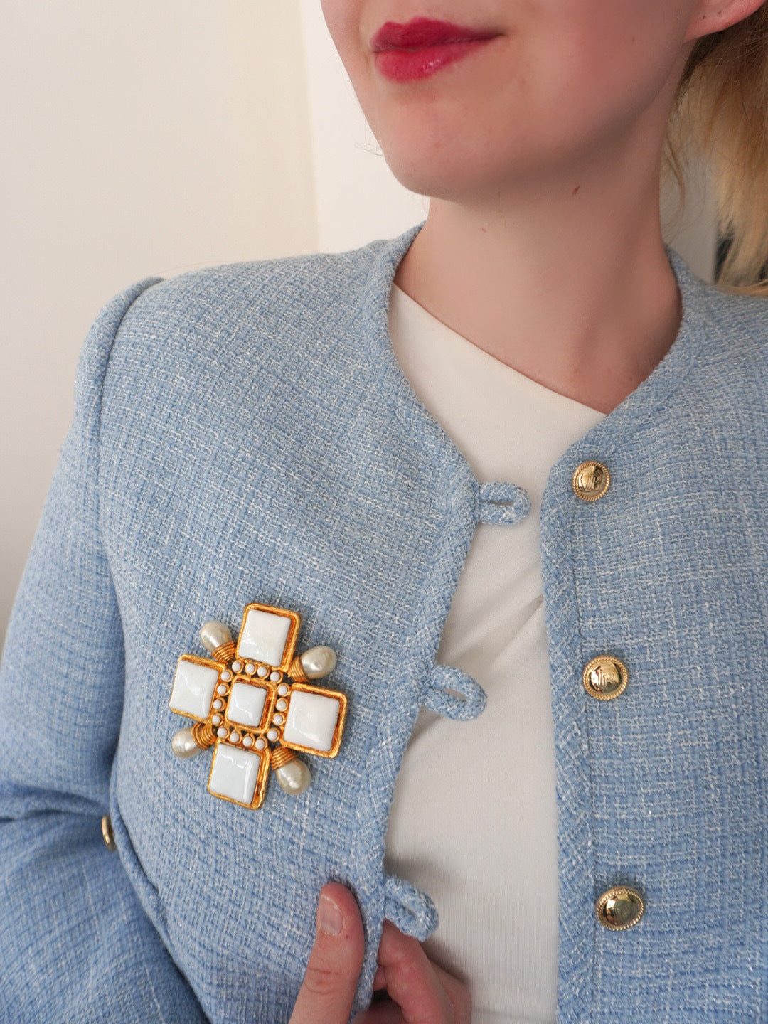 Vintage Chanel Cross Brooch/Pendant