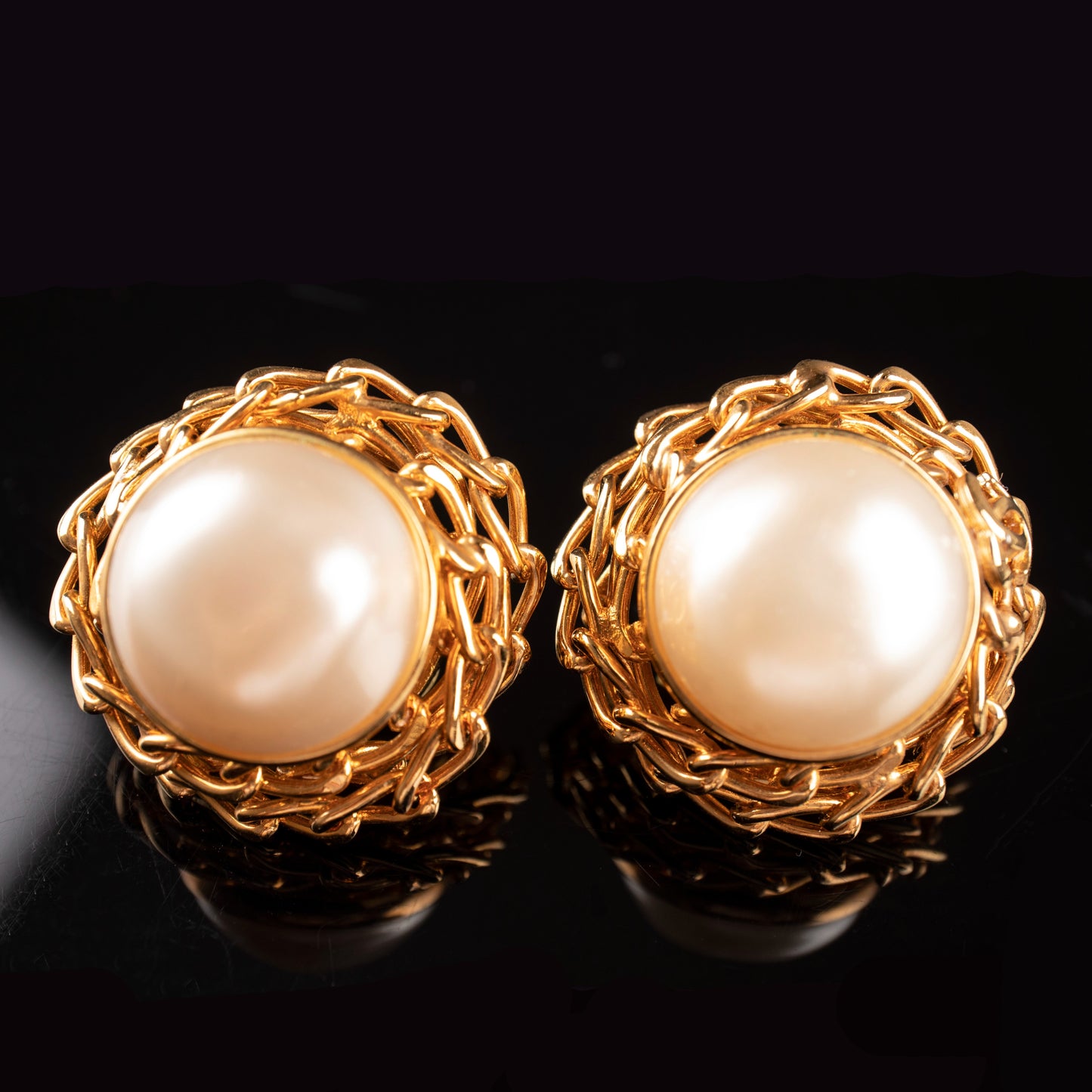 Vintage Chanel Pearl Clip-On Earrings