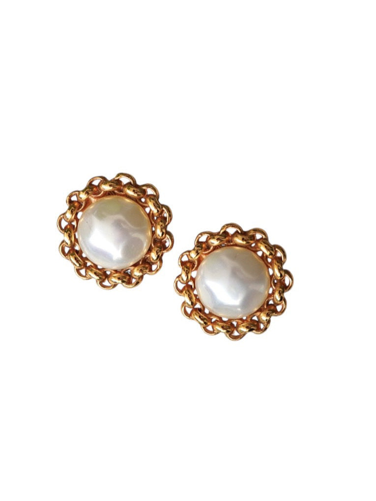 Vintage Chanel Pearl Clip-On Earrings