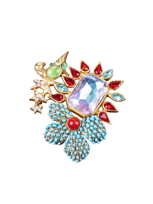 Vintage Christian Lacroix Multicolored Brooch