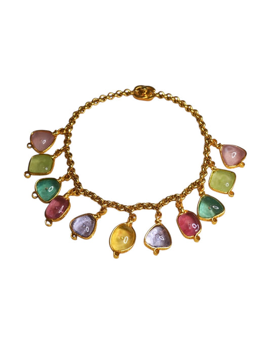 Vintage Chanel Necklace with Multicolored Glass Paste