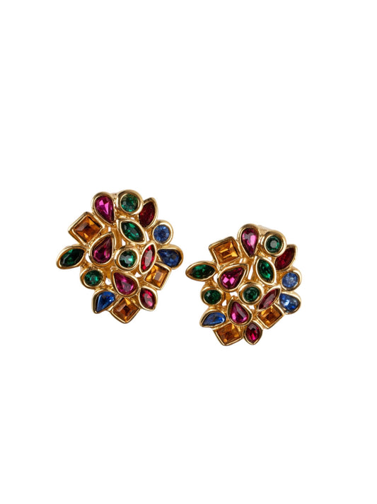 Vintage Yves Saint Laurent Multicolored Earrings