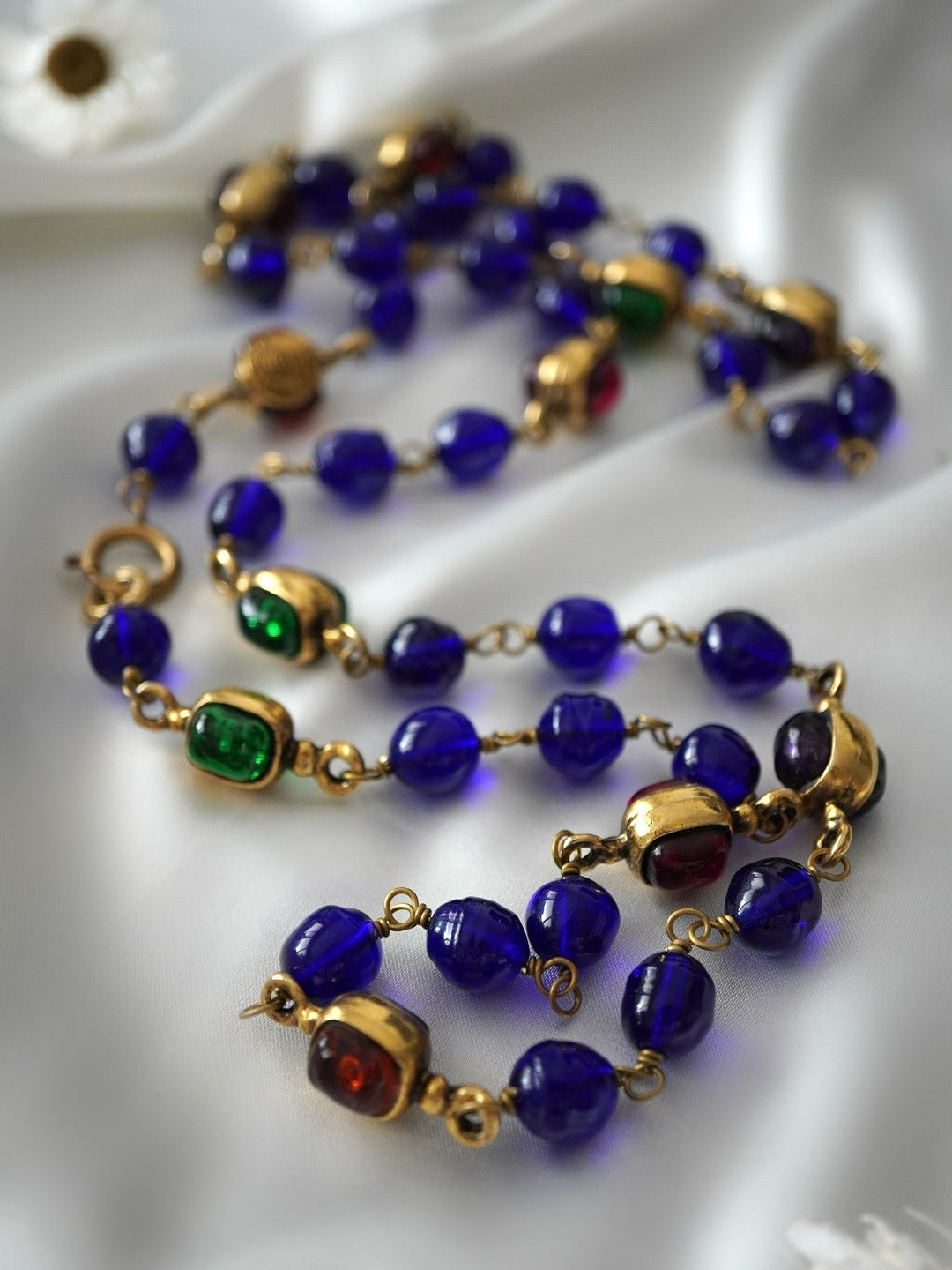 Vintage Chanel Necklace with Multicolored Glass Paste