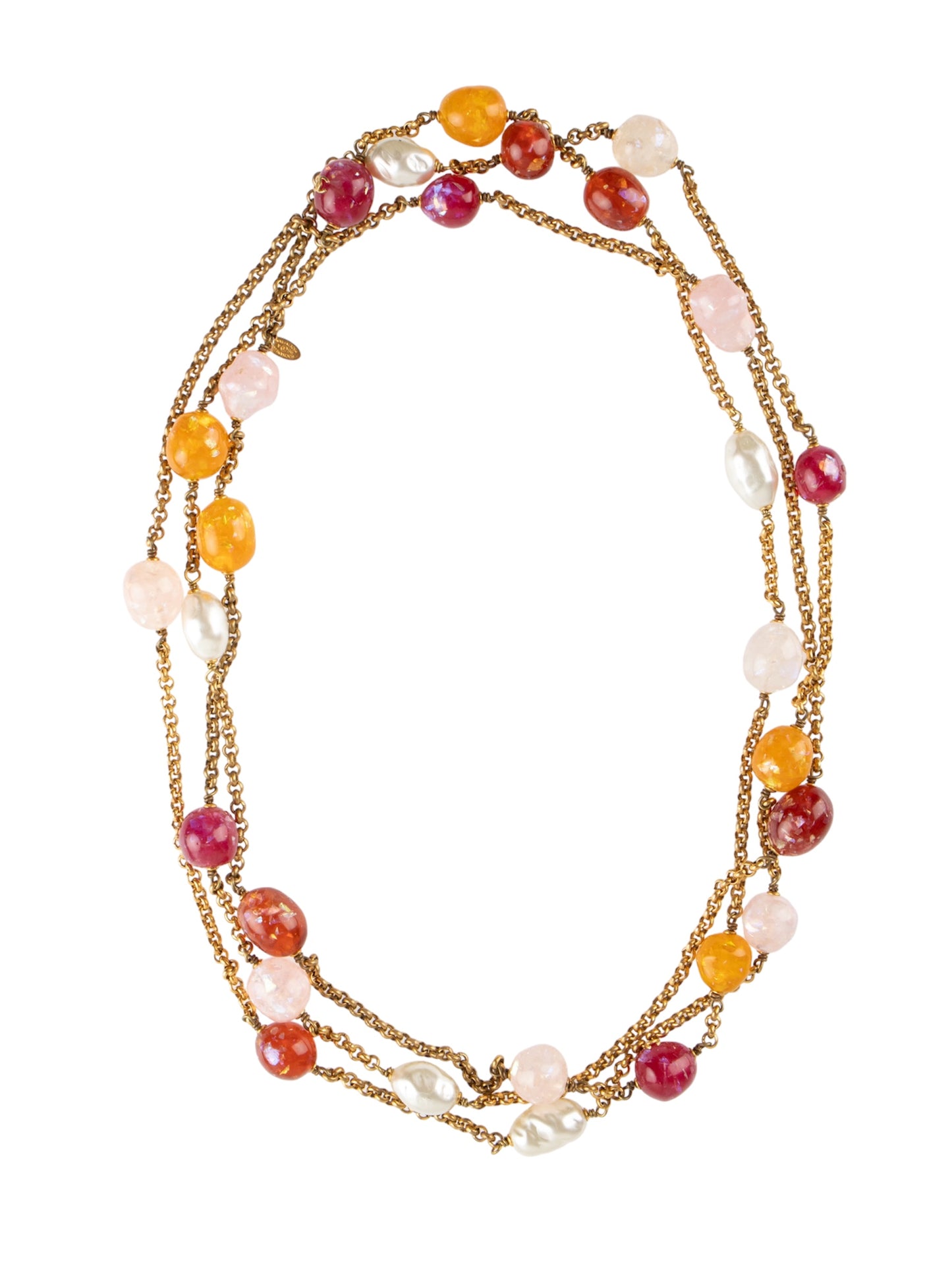 Vintage Chanel Multicolored Gripoix Necklace