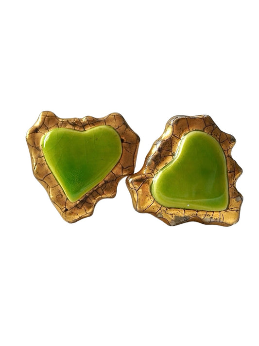 Vintage Christian Lacroix Heart Earrings