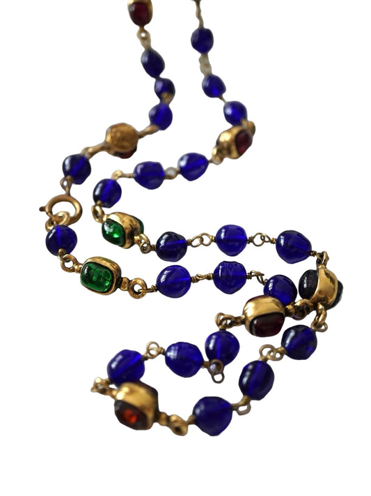 Vintage Chanel Necklace with Multicolored Glass Paste