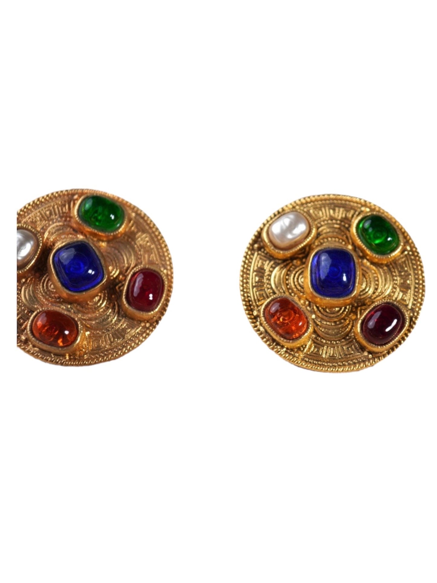 Vintage Chanel Gripoix Earrings - signed